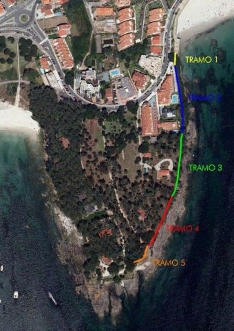 Paseo litoral desde o paseo de Silgar ata o miradoiro de Punta Vicaño