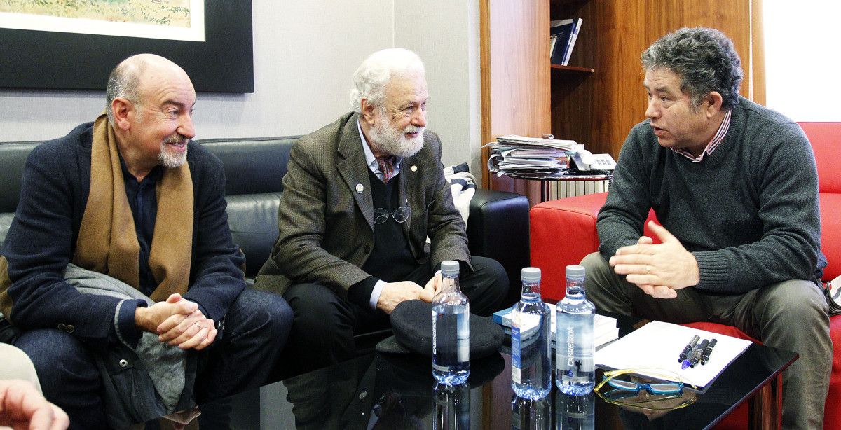 Xosé Ballesteros, Francesco Tonucci e Miguel Anxo Fernández Lores
