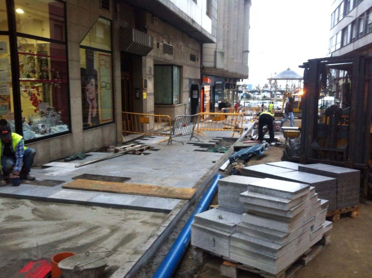 Obras na rúa Jaime Janer