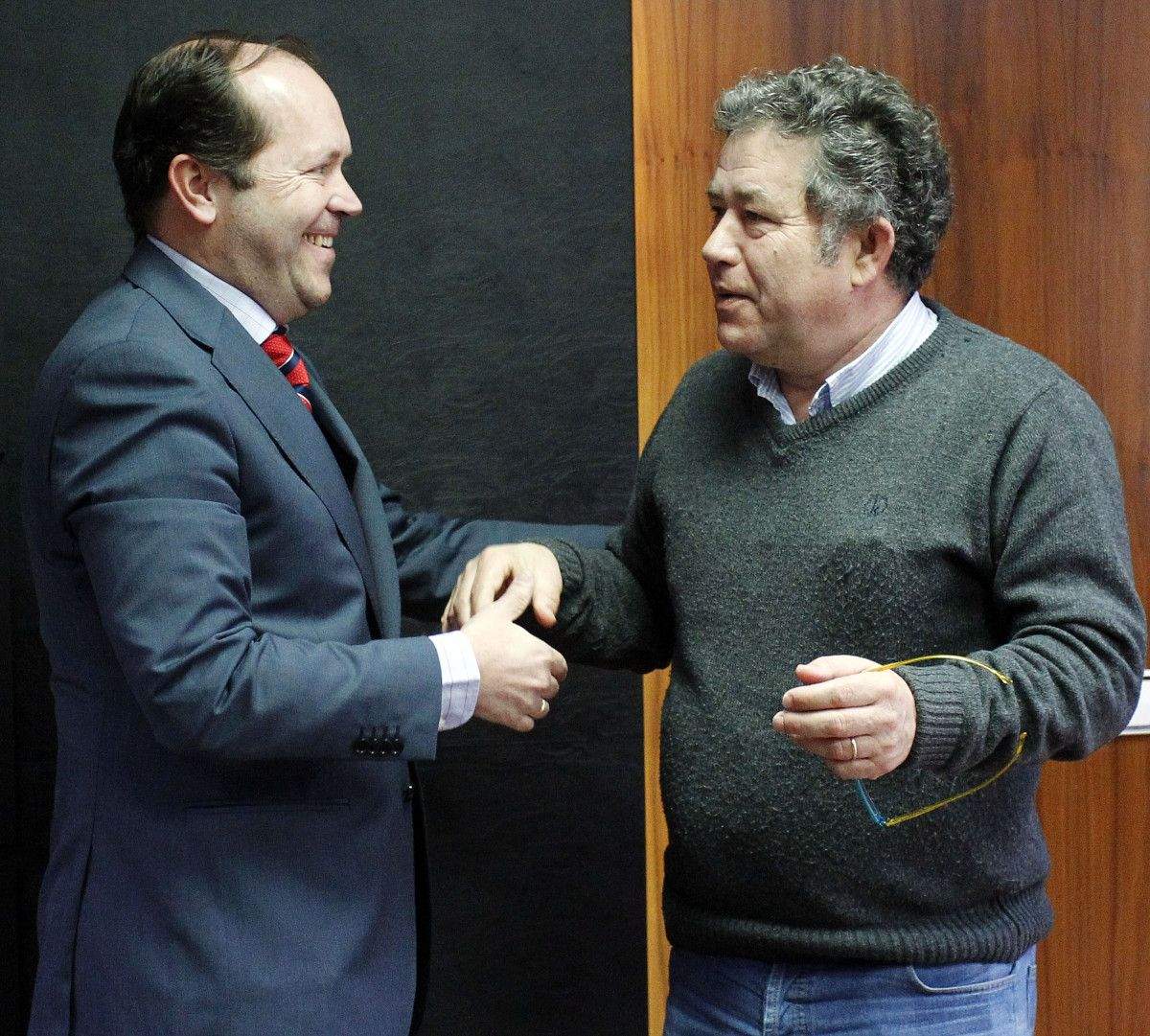 Javier Domínguez, presidente de Sogama, con Miguel Anxo Fernández Lores