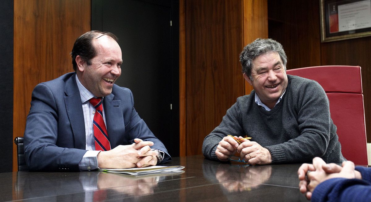 Javier Domínguez, presidente de Sogama, con Miguel Anxo Fernández Lores