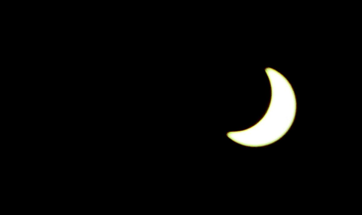 Eclipse de sol desde la Plaza de A Ferrería