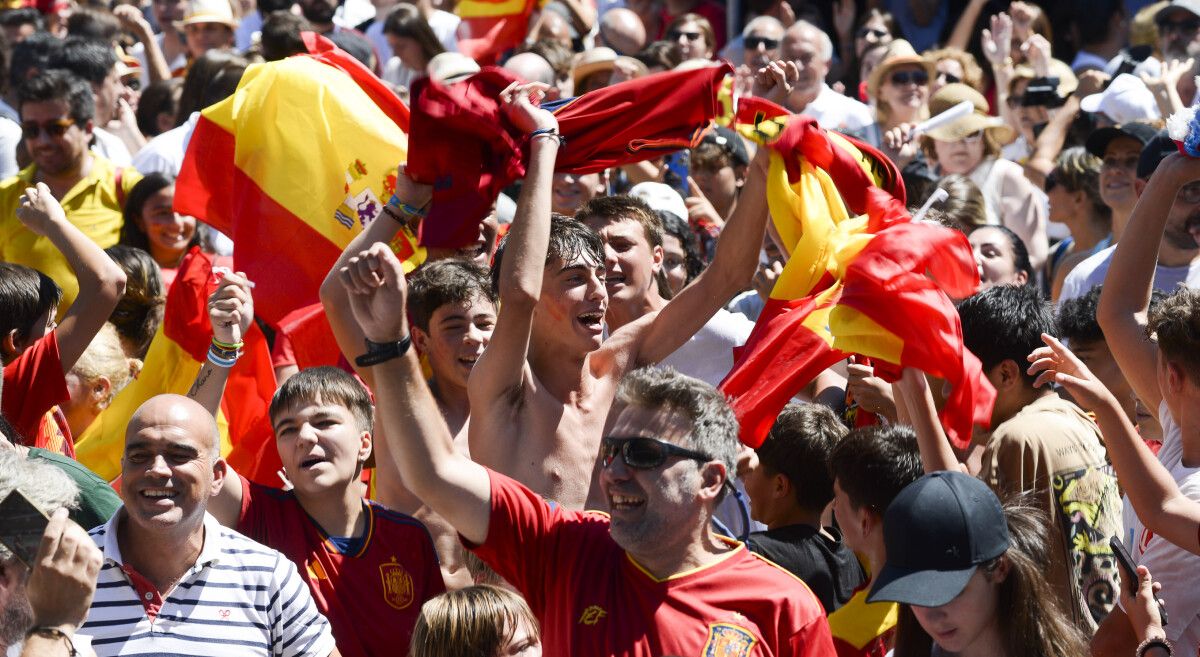 Celebración dun triunfo da Selección Española