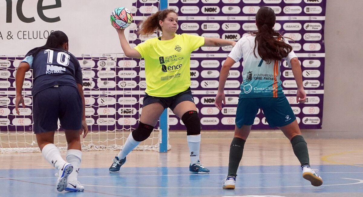 Partido de liga entre Marín Futsal e STV Roldán na Raña