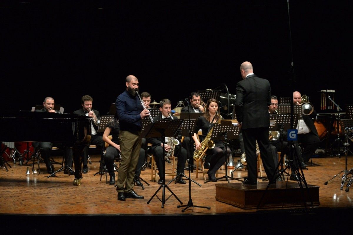 Concerto da Banda de Música de Pontevedra co clarinetista Javier Vidal