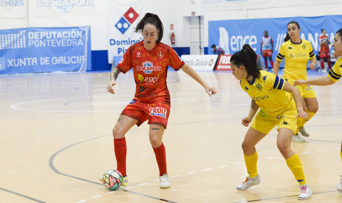 Partido de liga entre Poio Pescamar y Alcorcón  en A Seca