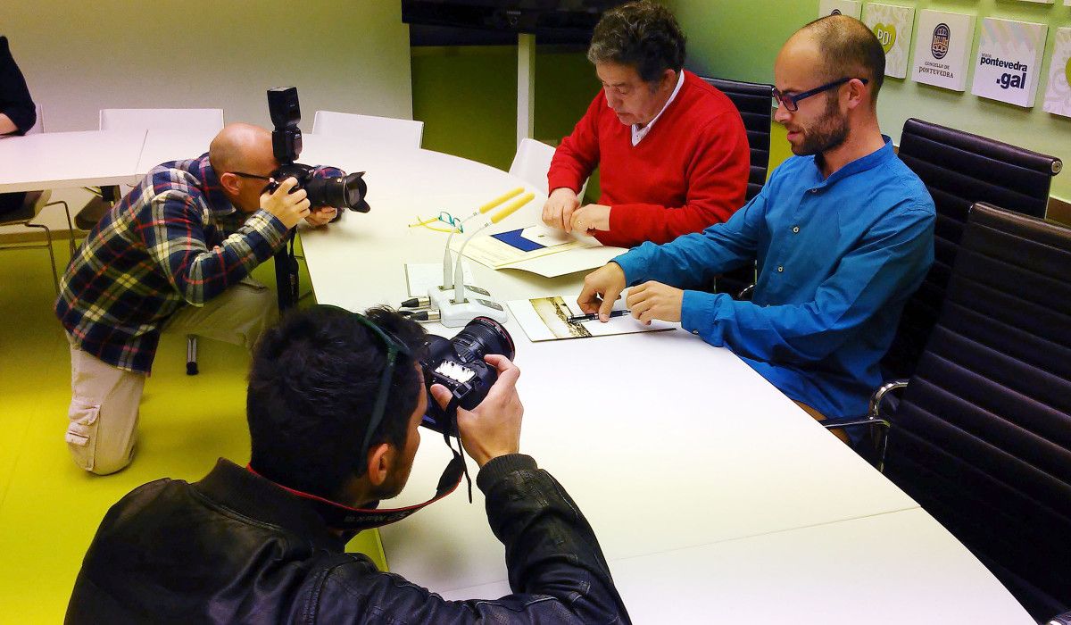 O alcalde de Pontevedra asina un convenio coa Asociación Musical de Pontevedra, Diego Rosal