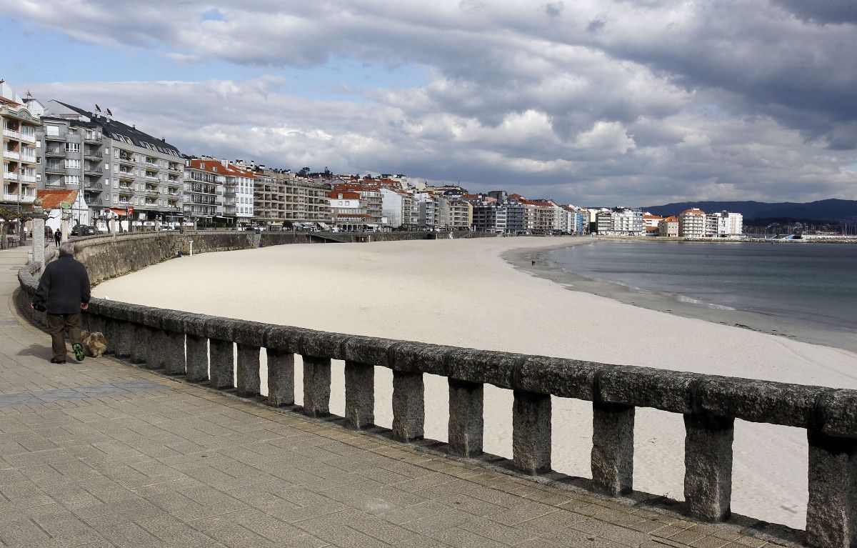 Paseo da praia de Silgar, en Sanxenxo