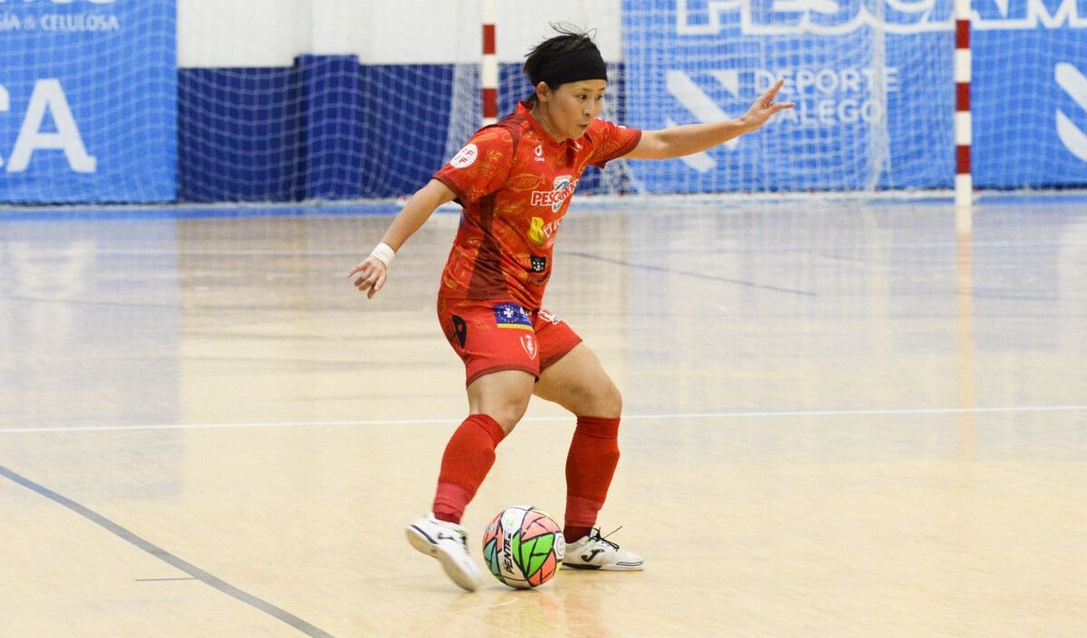 Partido de liga entre Poio Pescamar e Futsal Alcantarilla na Seca