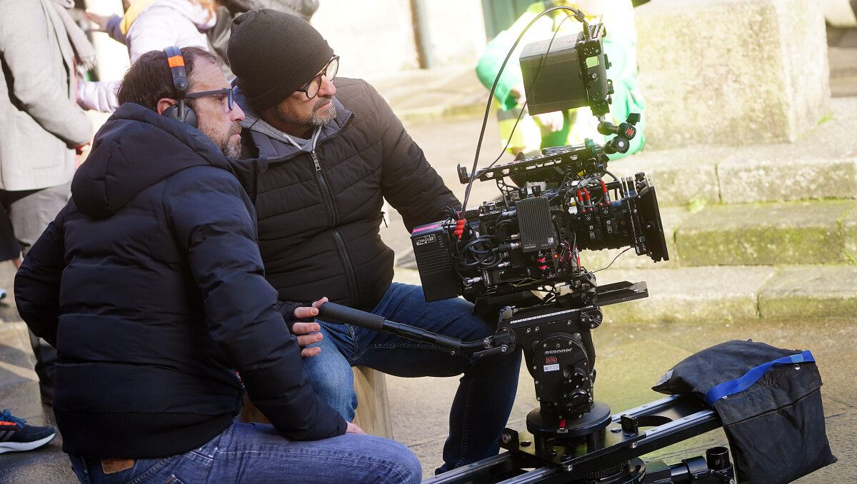 Rodaje en Pontevedra de la serie audiovisual "El jardinero"