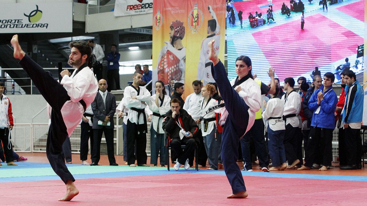 Primeiro día do Open de España de Taekwondo no Pavillón Municipal dos Deportes