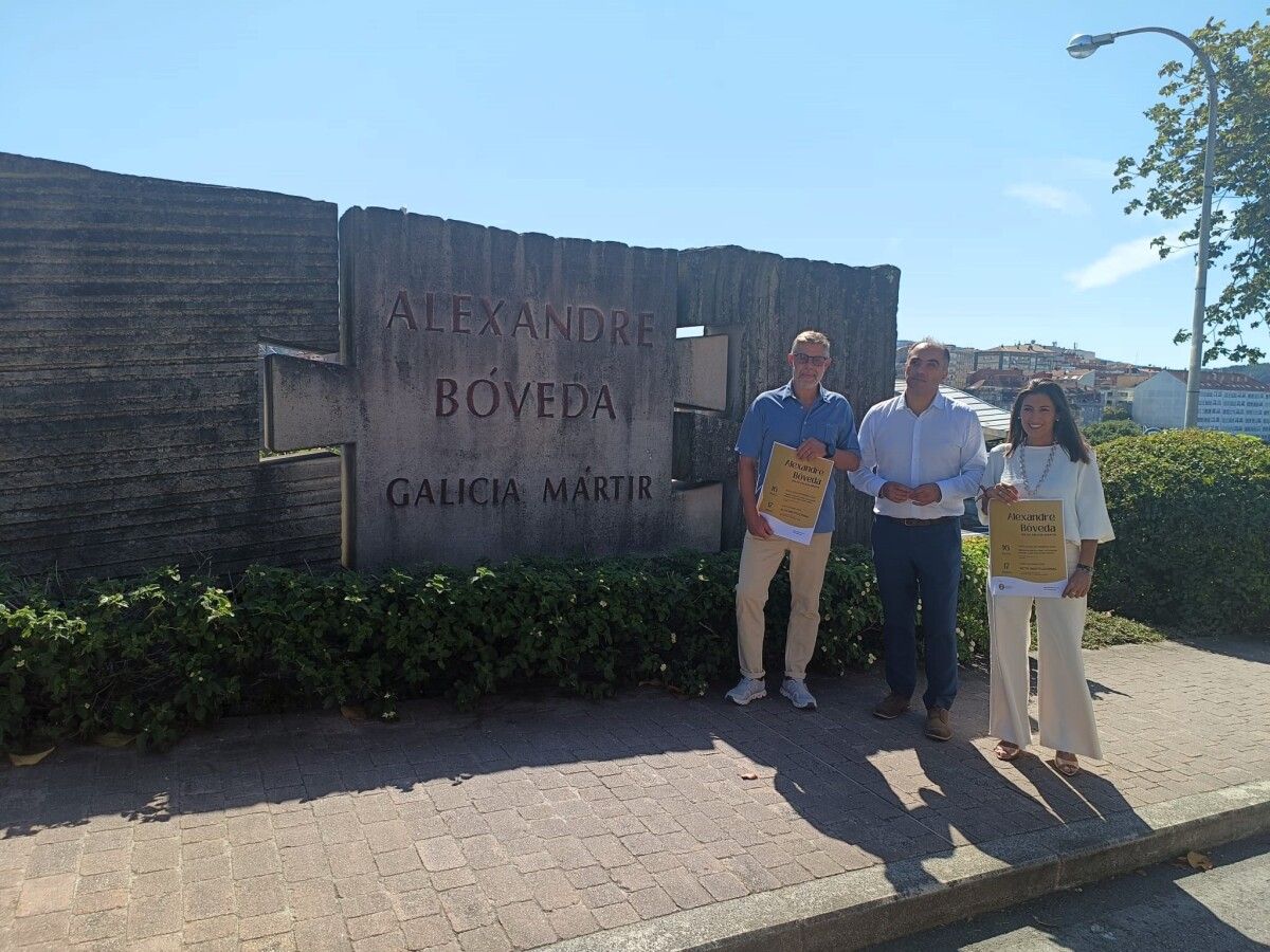 Vicente García Bóveda, Ángel Moldes y Natalia Sabarís presentaron los actos del Día de Galiza Mártir