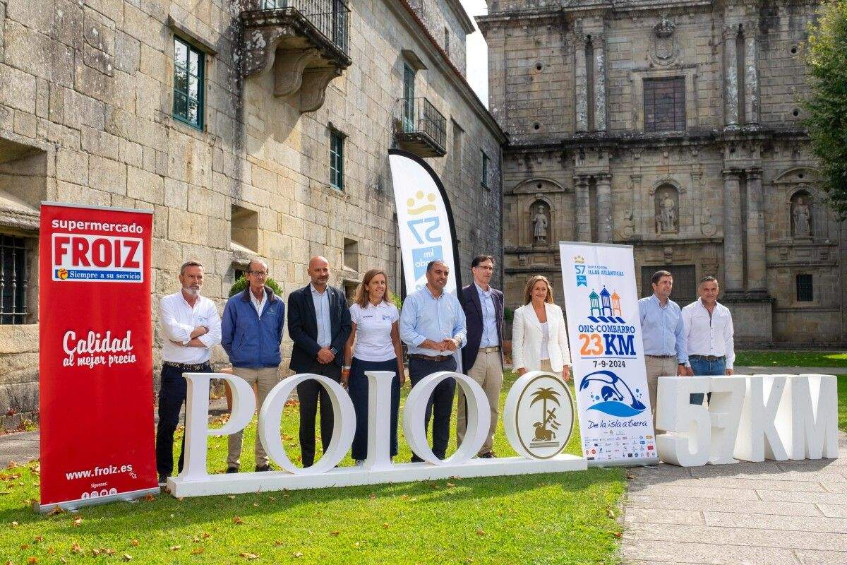 Presentación da travesía a nado entre Ons e Combarro da Tripla Coroa Illas Atlánticas