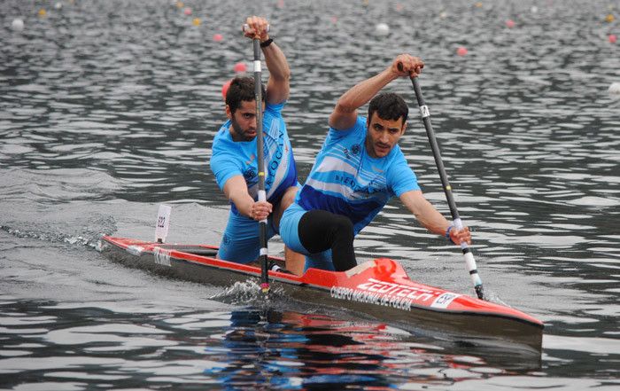 Tono Campos e Diego Romero, nunha proba deportiva