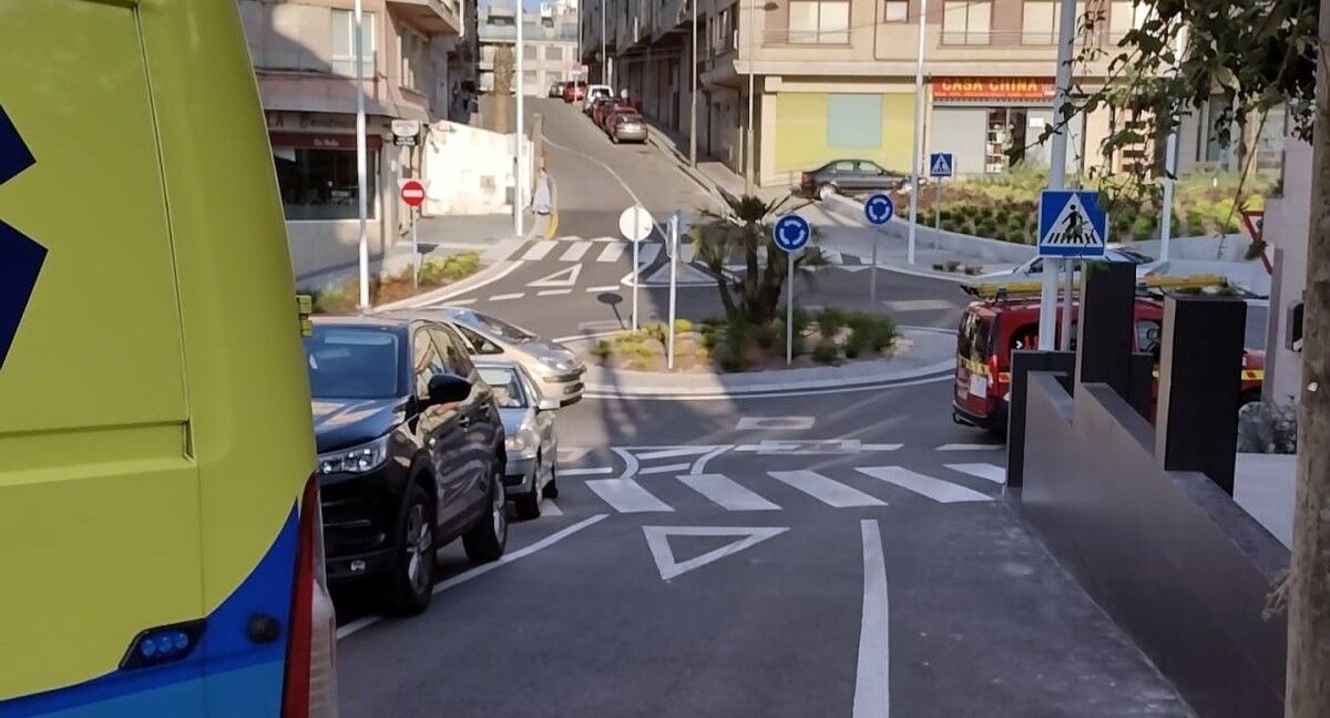 Lugar onde se producía o atropelo en Portonovo