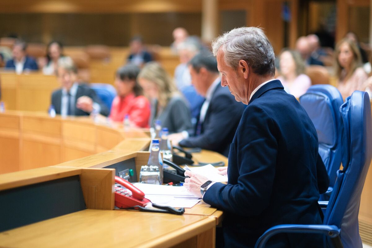 Alfonso Rueda no Parlamento galego