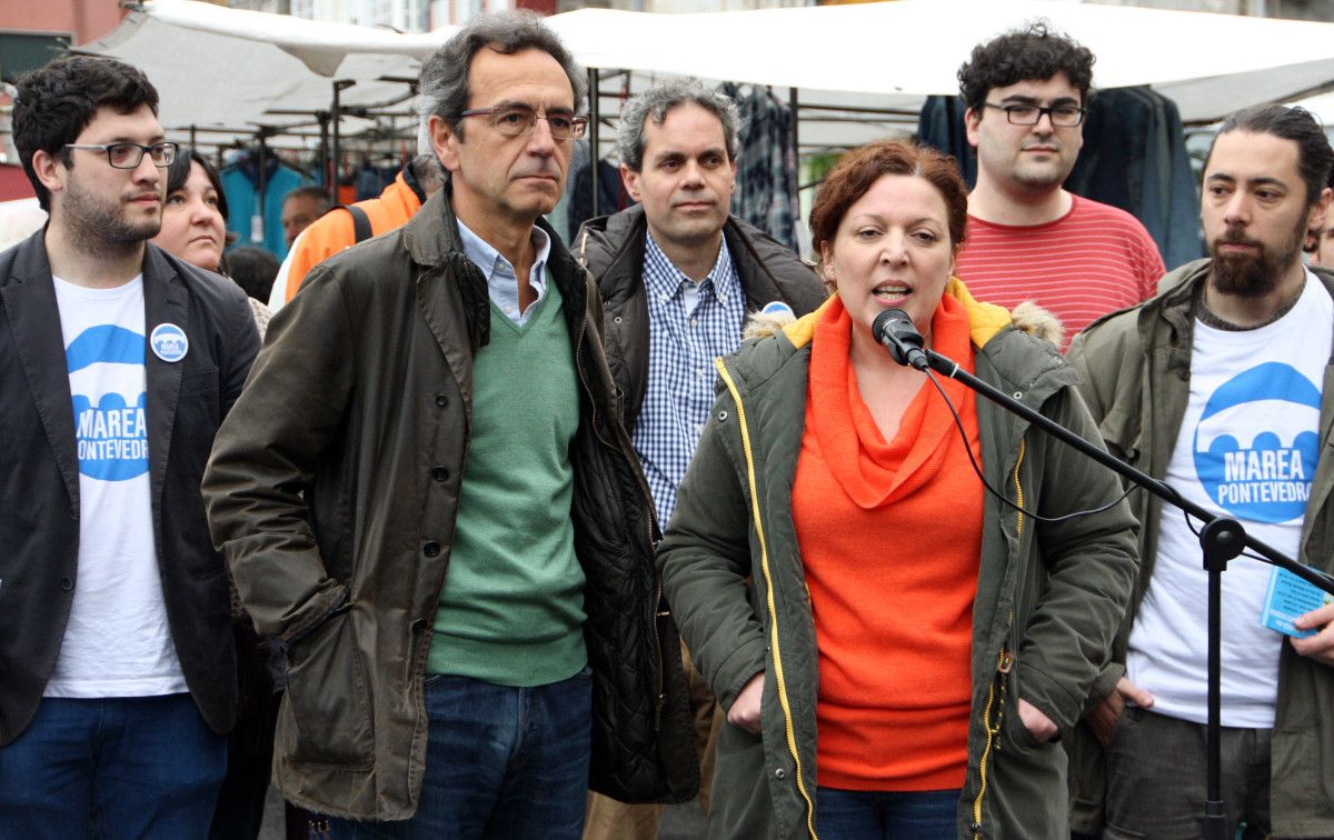 Luis Rei e Sandra Pesqueira, candidatos de Marea Pontevedra e Marea Marín