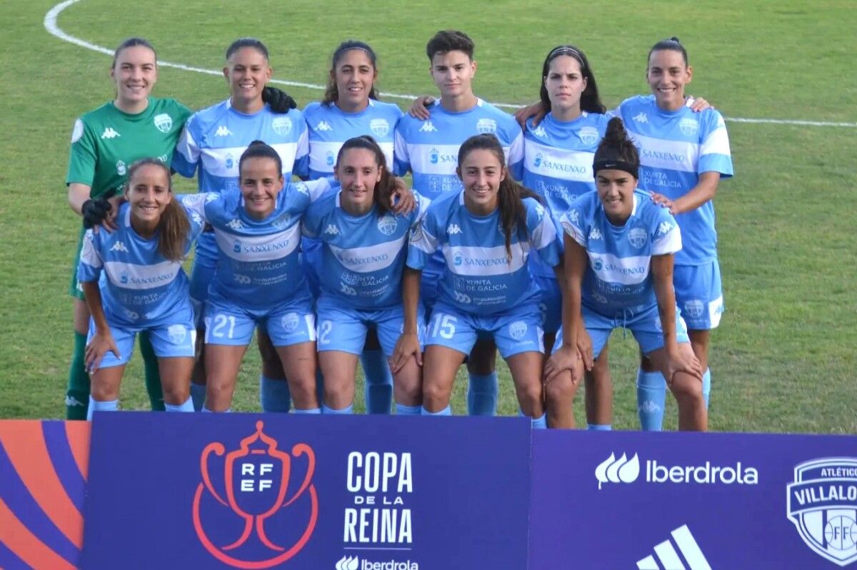 Equipo do Atlético Vilalonga na eliminatoria de Copa da Reina fronte ao Deportivo