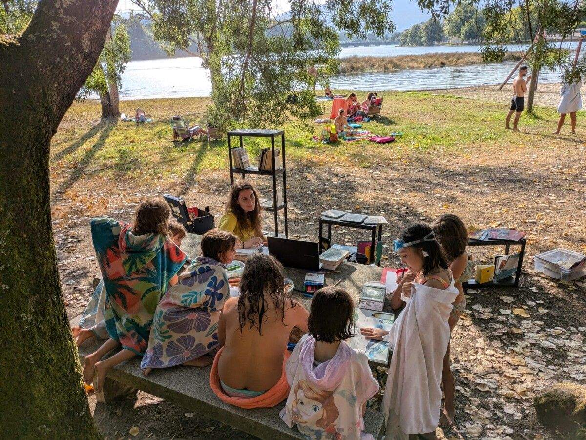 Unha das actividades de Biblioverán en Soutomaior