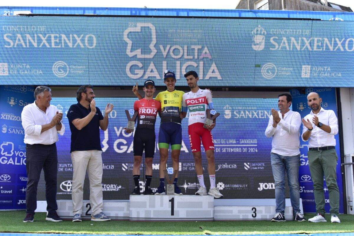 Podio final da Volta Ciclista a Galicia 2024