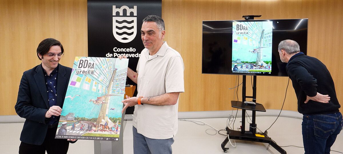 Kiko da Silva y Demetrio Gómez en la presentación de la segunda edición de BDra Gráfica
