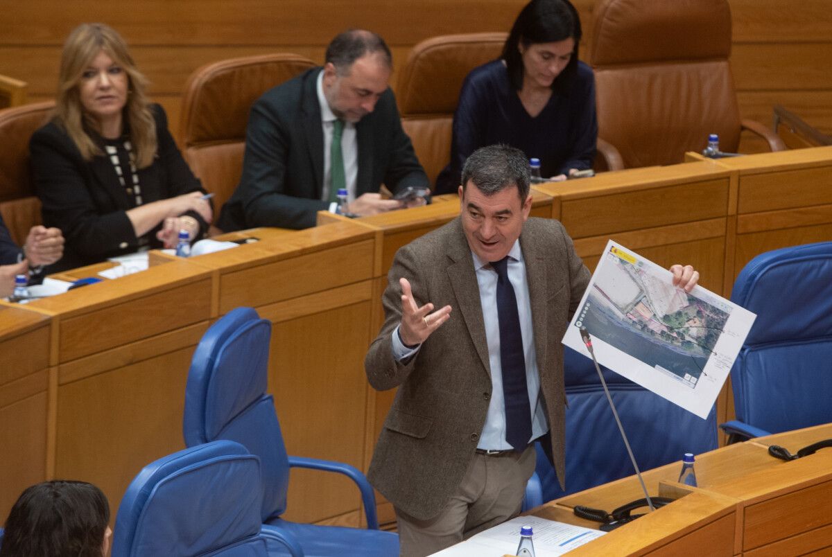 Román Rodríguez no Parlamento de Galicia