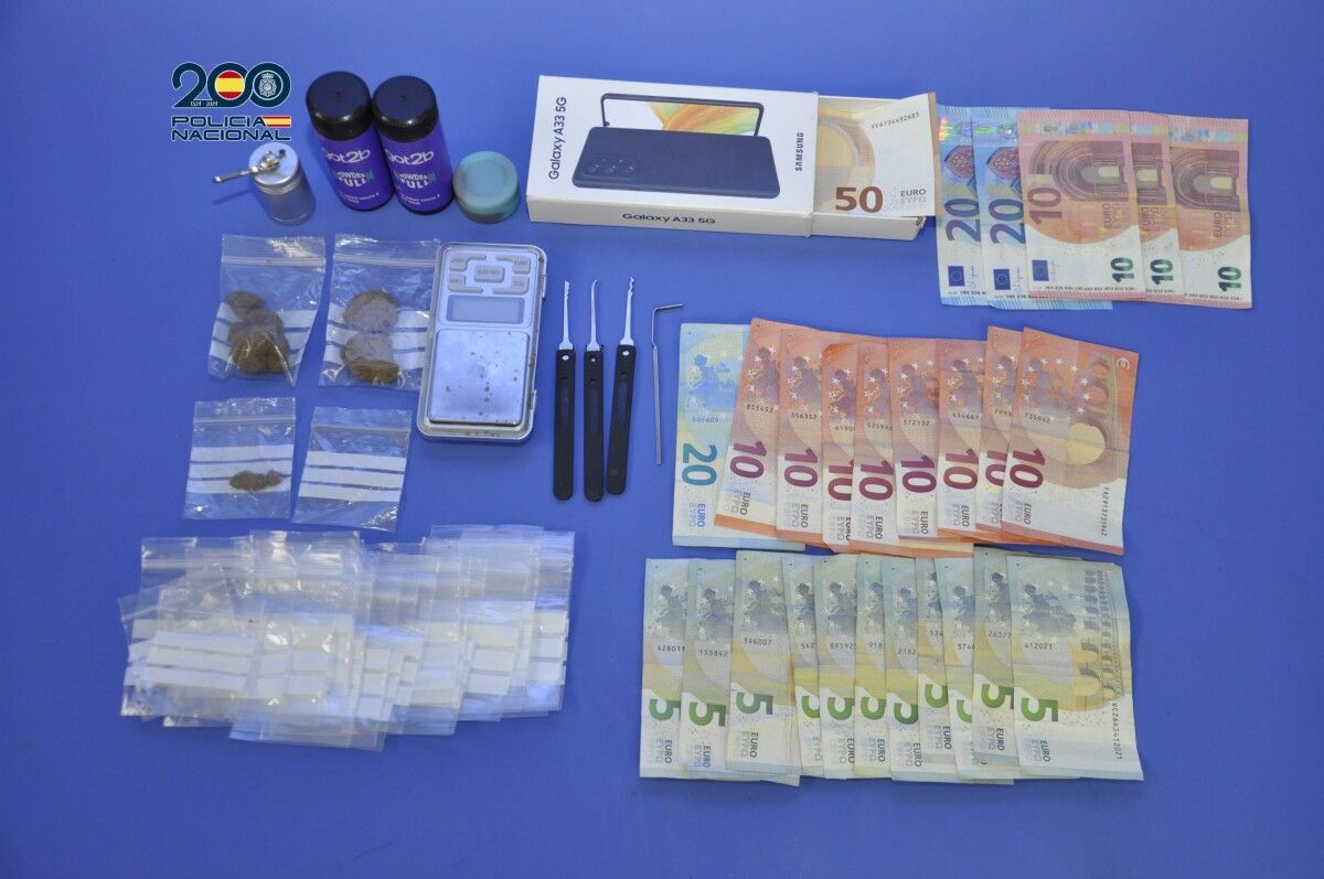 Material intervenido por la Policía Nacional