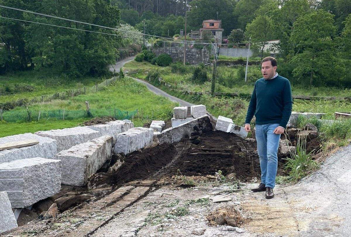 Jorge Cubela supervisa las obras de Ponte Borela