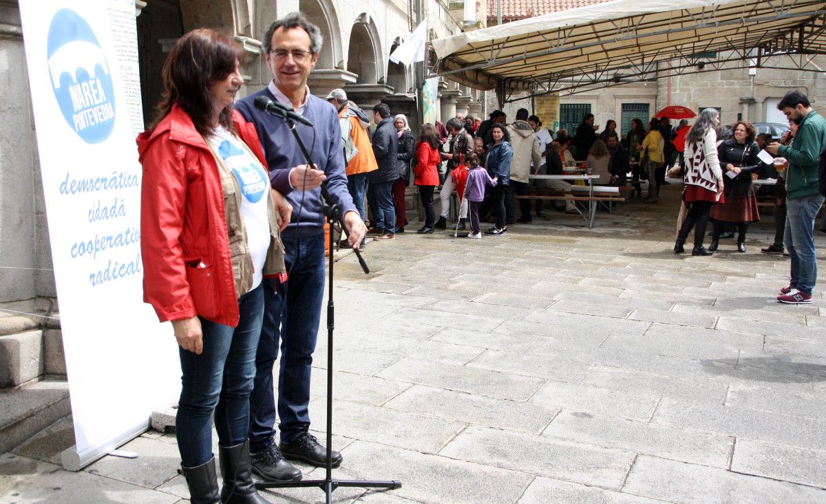 Xantar popular de Marea Pontevedra na Praza da Pedreira