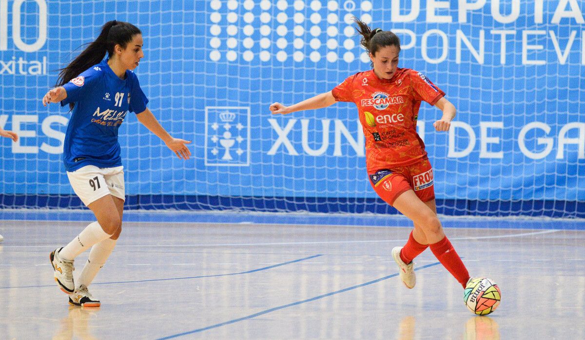 Martita, no partido de liga entre Poio Pescamar e Torreblanca Melilla na Seca
