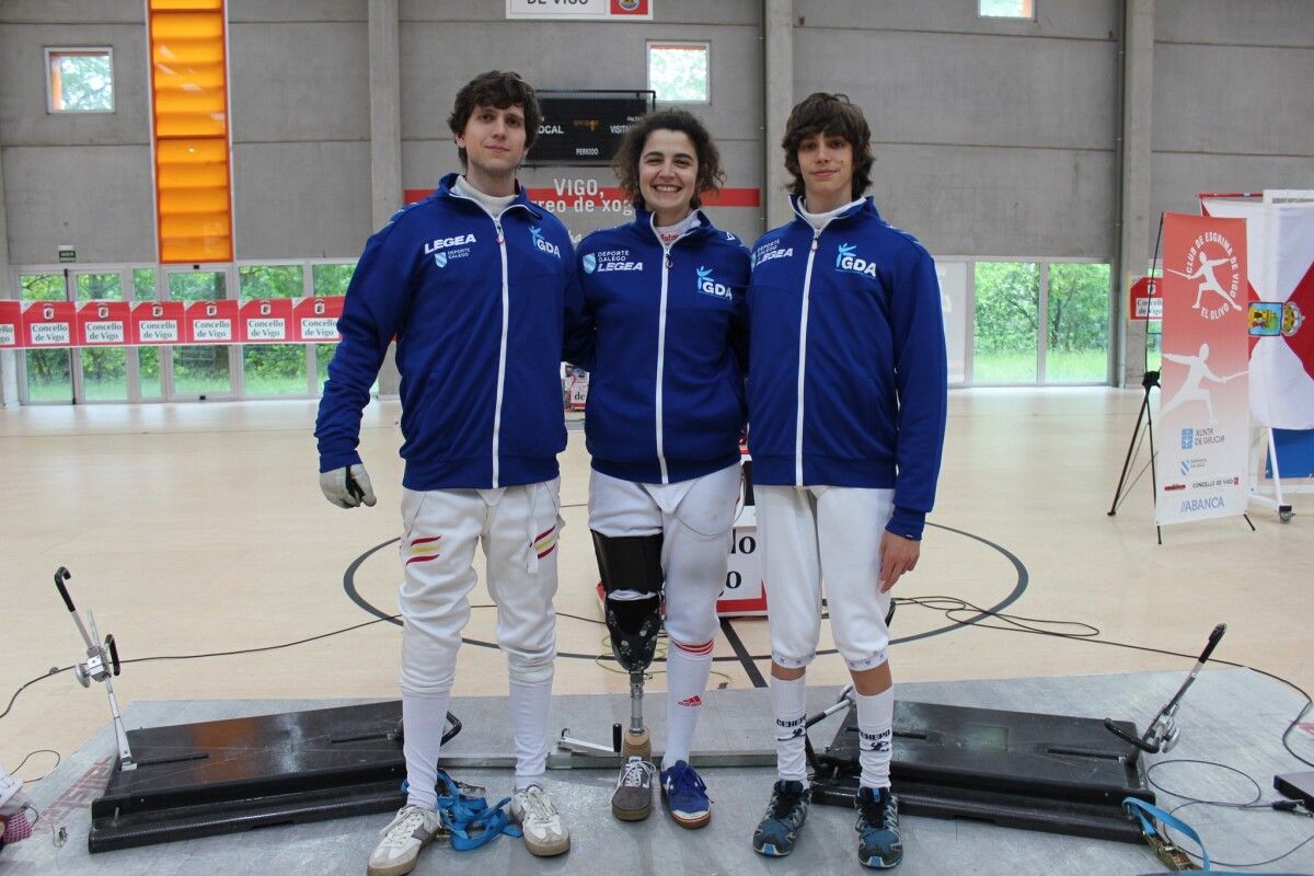Samuel Ogando (dereita) no Campionato de España de Esgrima Adaptada