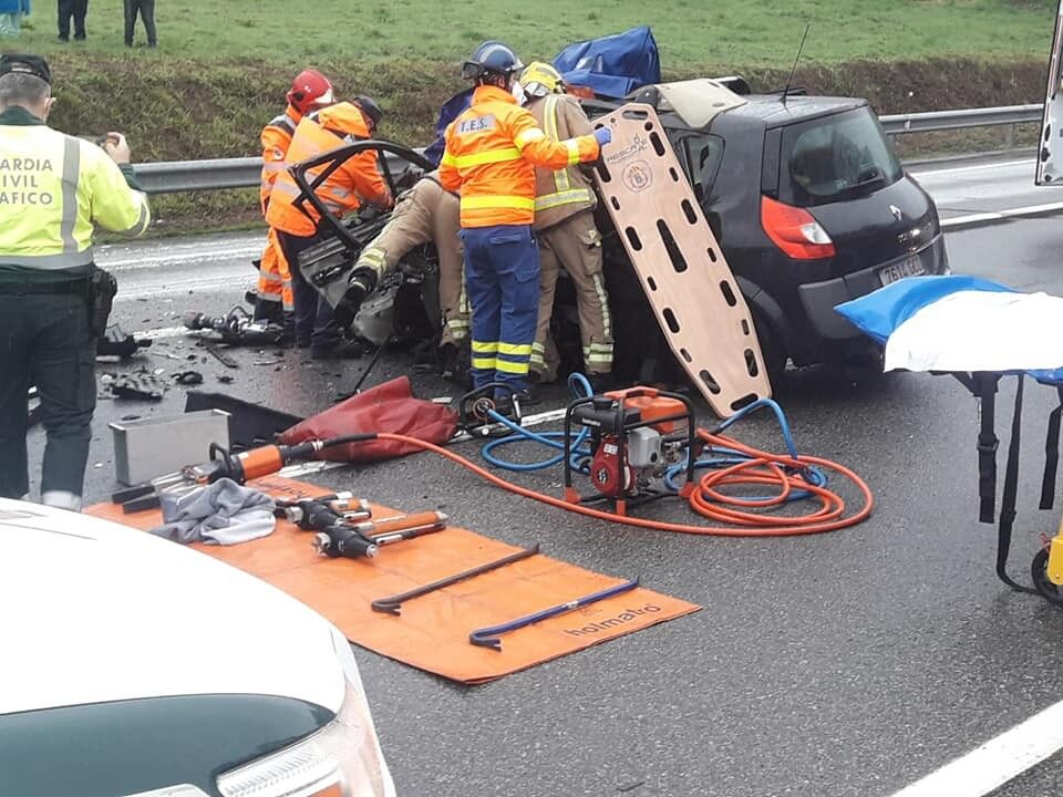 Intervención nun accidente de tráfico