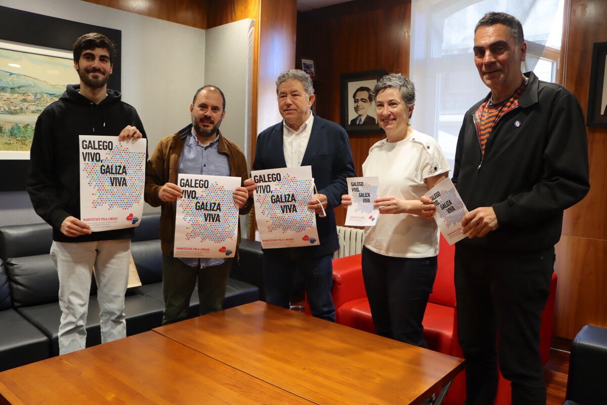 Recepción no Concello a representantes da plataforma 'Queremos Galego'
