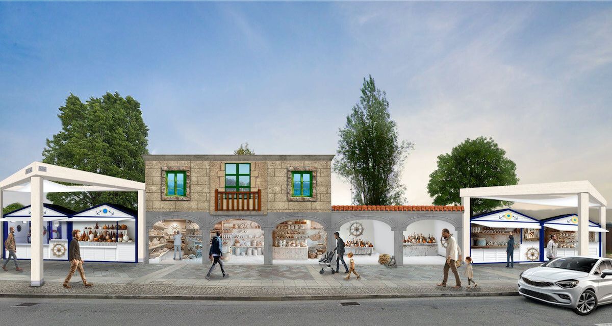 Propuesta de diseño para el mercado de verano de Portonovo