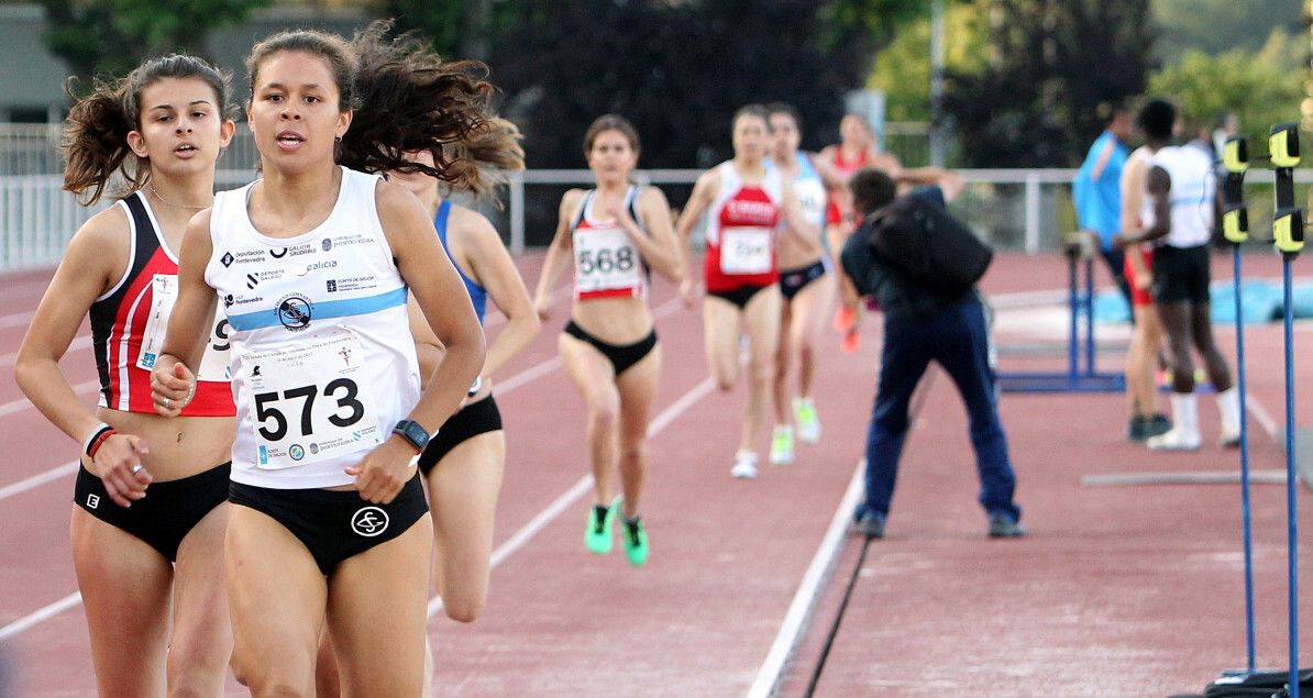 Joselyn Brea, na cuarta xornada do Circuíto de Atletismo en Pista 2017 no CGTD
