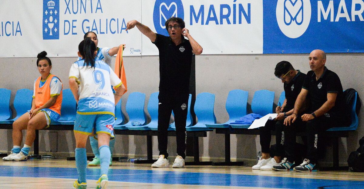Ramiro Díaz, no partido de liga entre Marín Futsal e Ourense Envialia na Raña