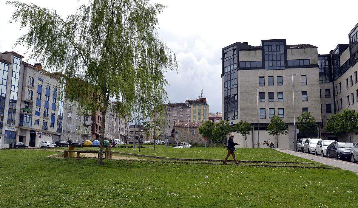 Plaza de As Regas, en el barrio de Valdecorvos