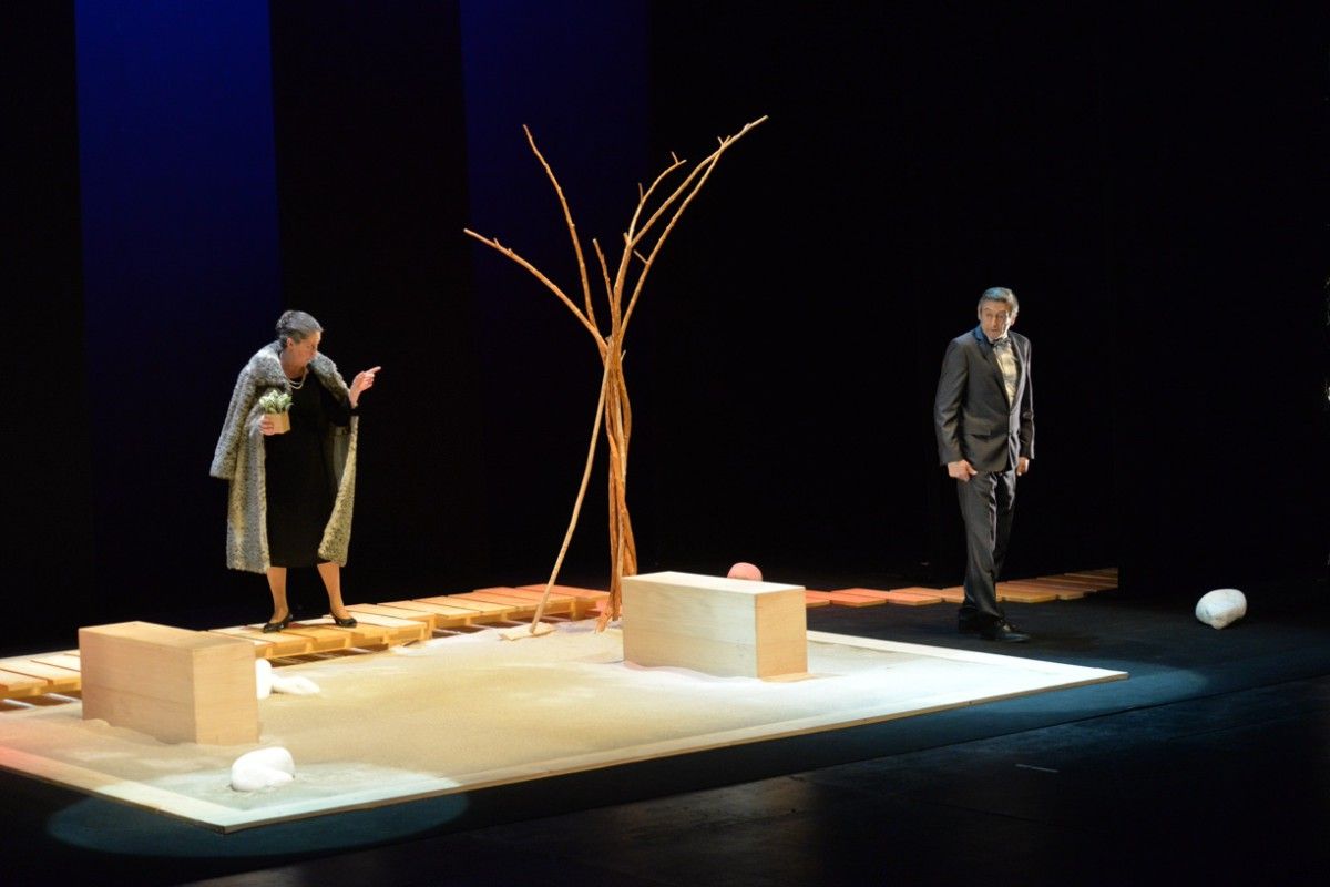 Representación en Pontevedra de "Xardín Suspenso", del Centro Dramático Galego