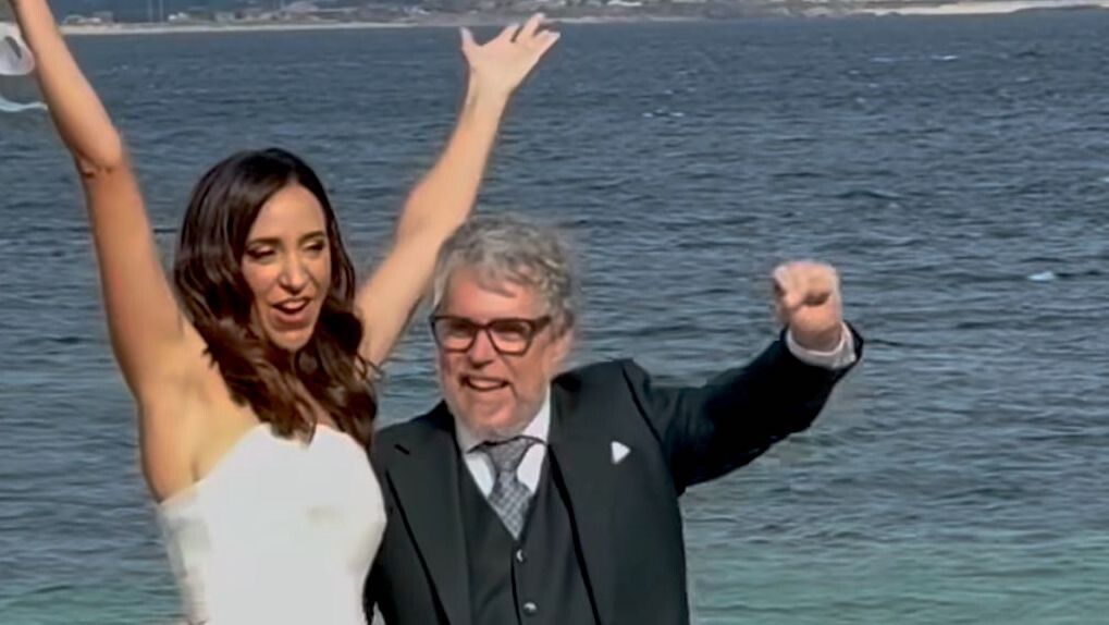 Noa García e Iván Ferreiro, tras casar no Grove
