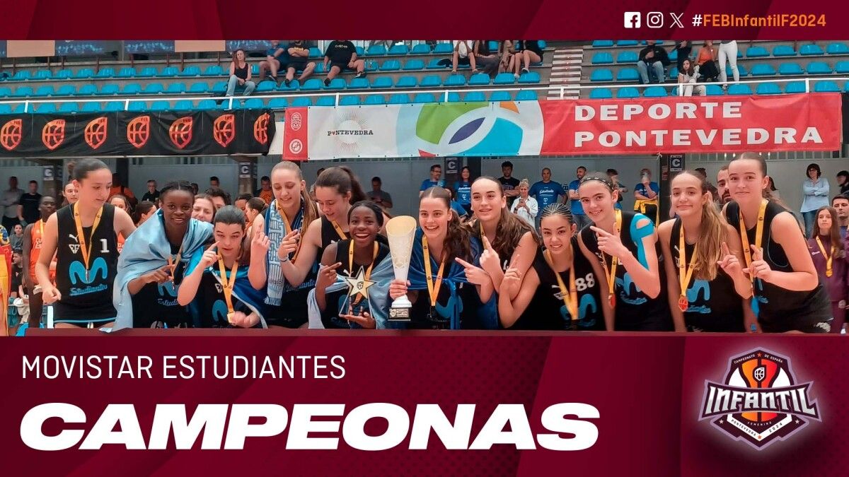 O Estudiantes, vencedor do Campionato de España Infantil Feminino en Pontevedra