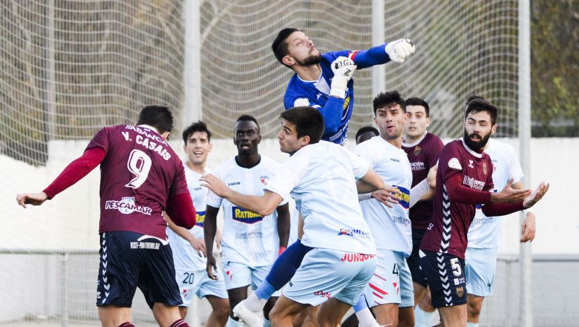 Manu Táboas, no partido de Terceira RFEF entre Pontevedra B e Arosa