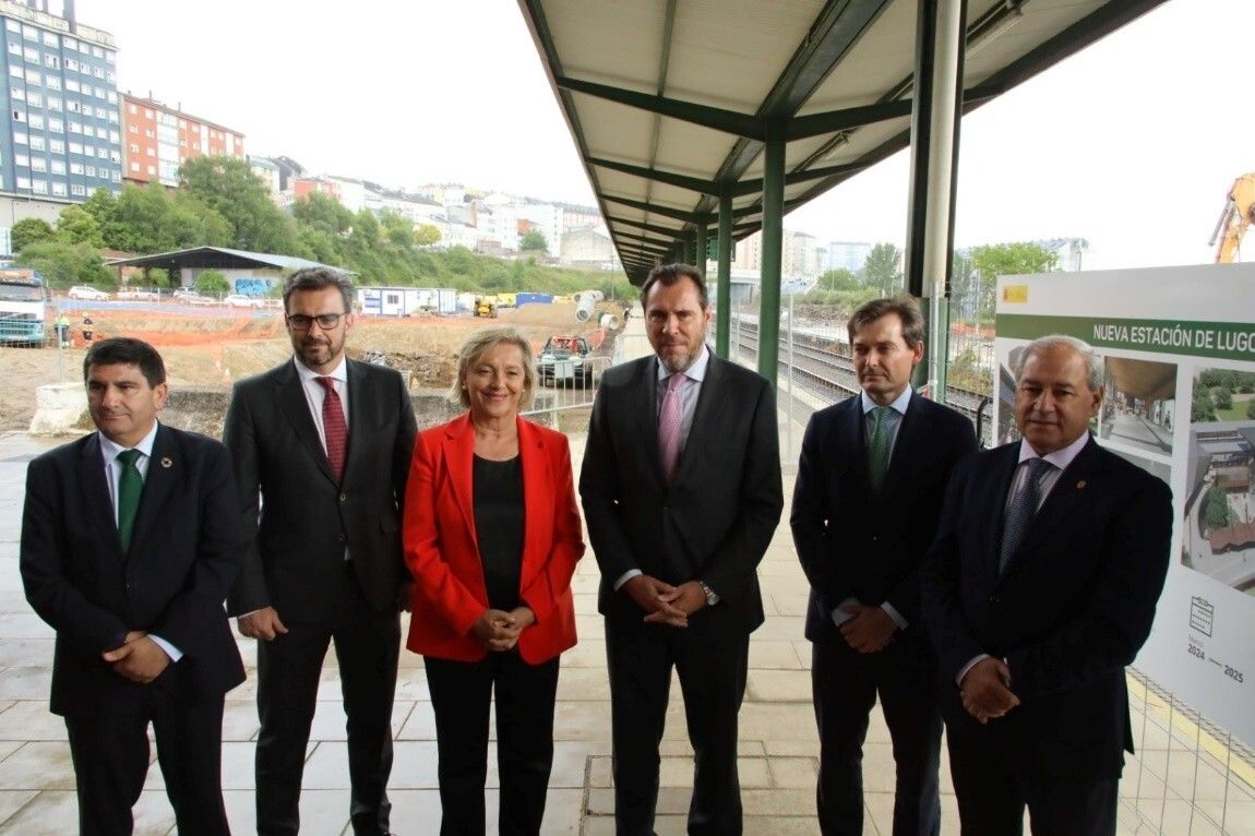 El ministro de Transportes y Movilidad Sostenible, Óscar Puente, durante un acto en Lugo