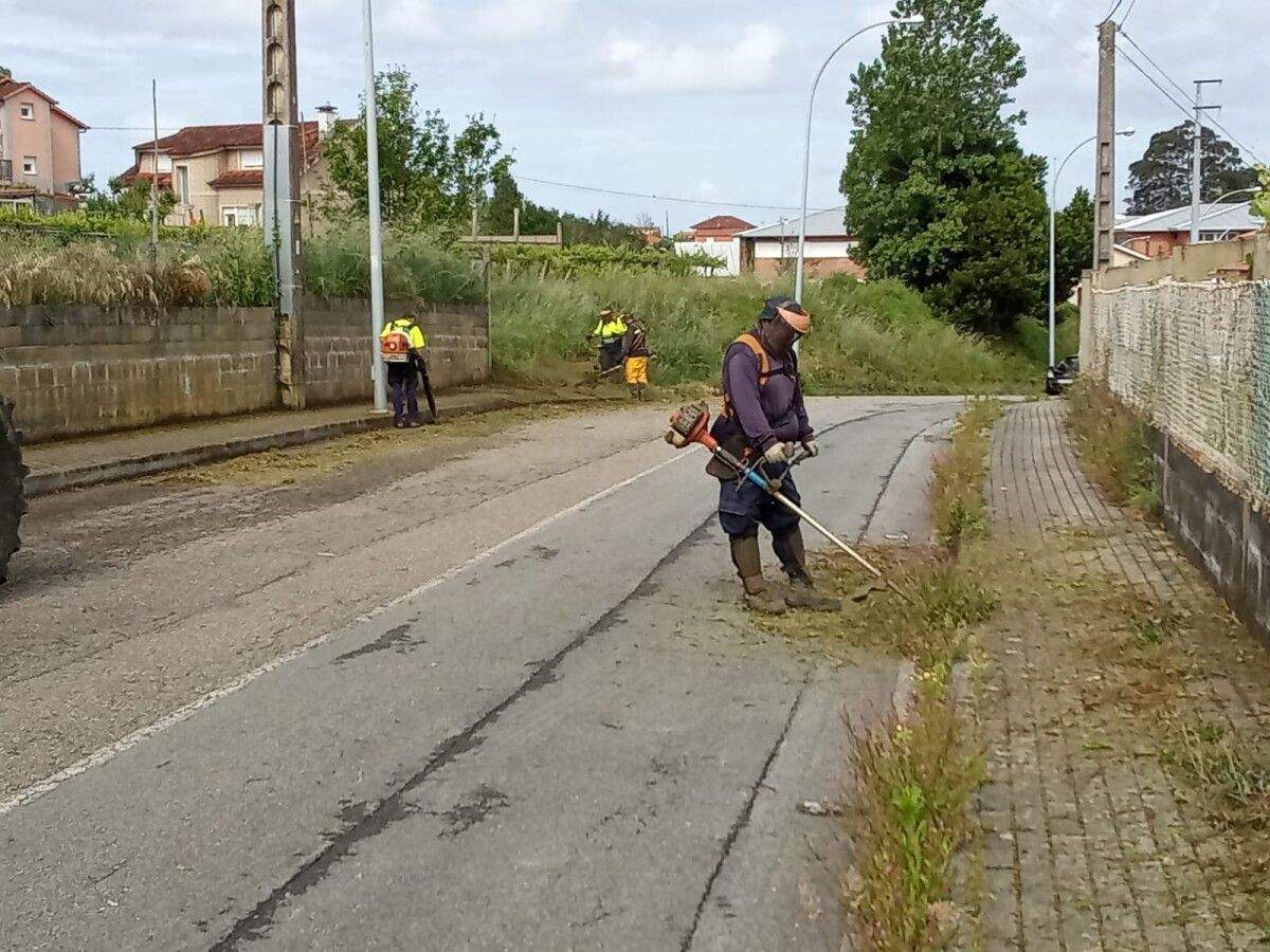 Rozas nos viais de Sanxenxo
