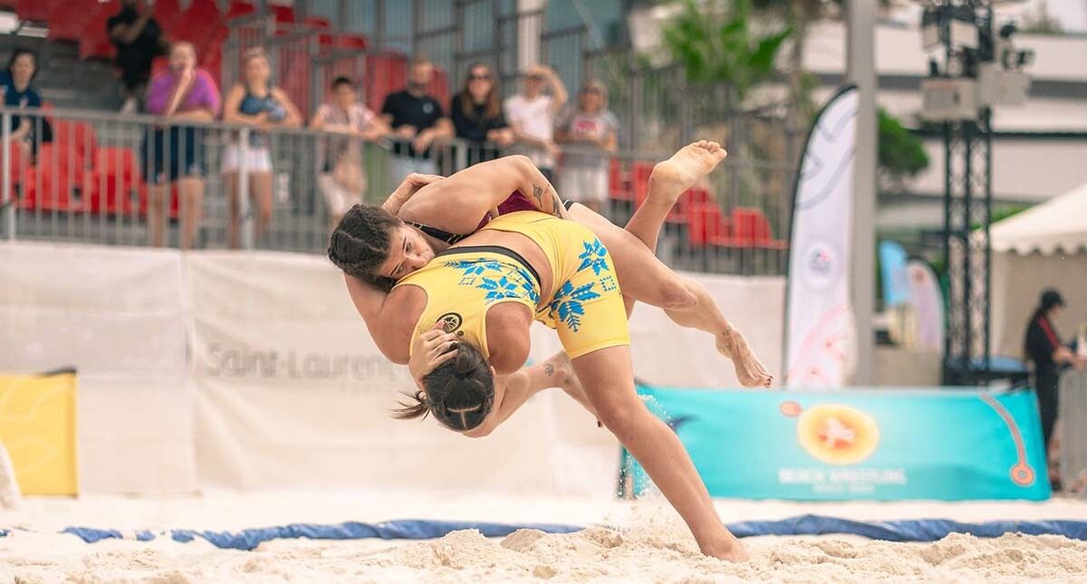 Lydia Pérez Touriño, en las Series Mundiales de lucha playa