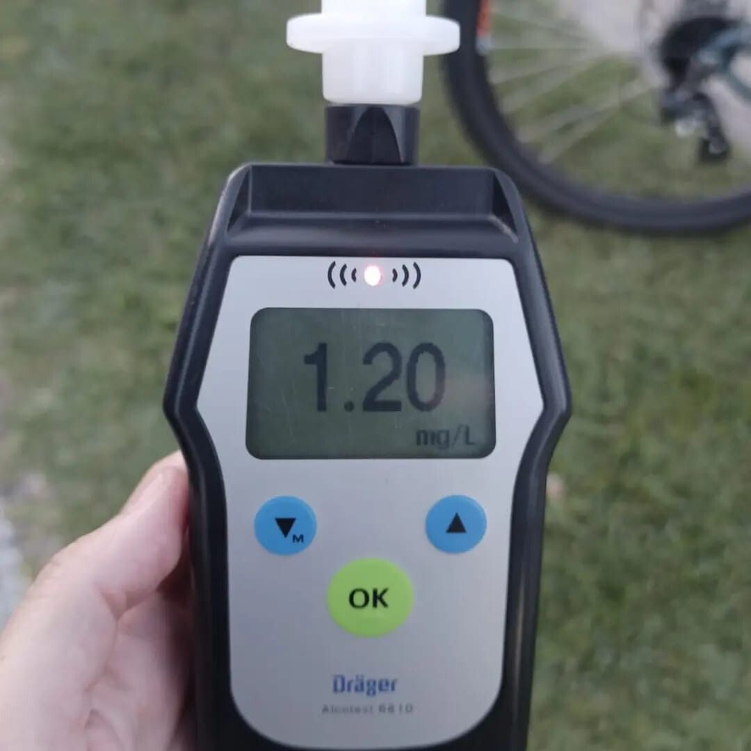 Resultado de la prueba de alcohol 