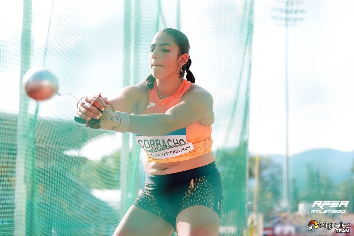 Aixa Corbacho, en el Campeonato de Europa de atletismo sub-18 