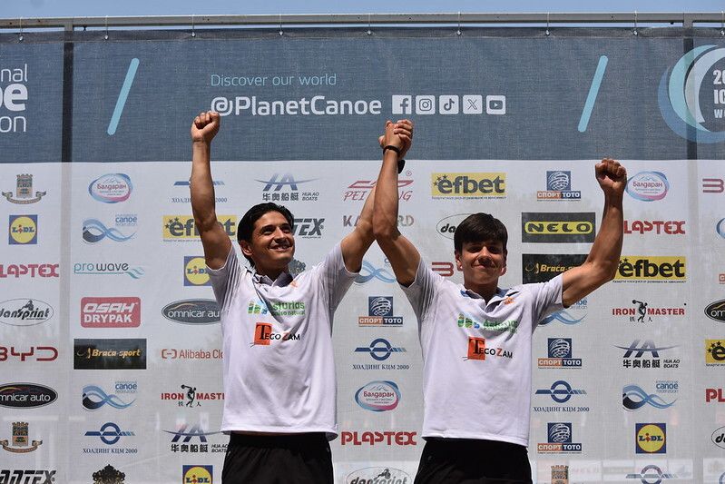 Manuel Fontán e Pablo Crespo, no podio do Campionato do Mundo Sprint Júnior e Sub-23 