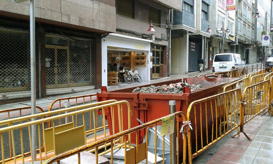 Obras en la calle Andrés Muruais