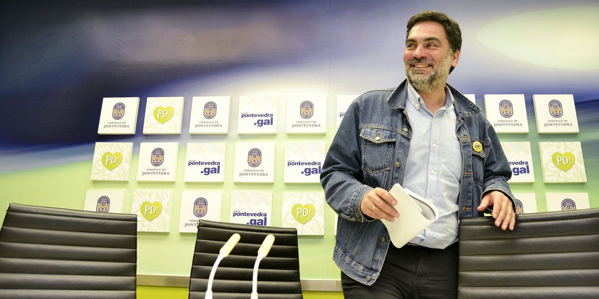 O concelleiro Demetrio Gómez, no Concello