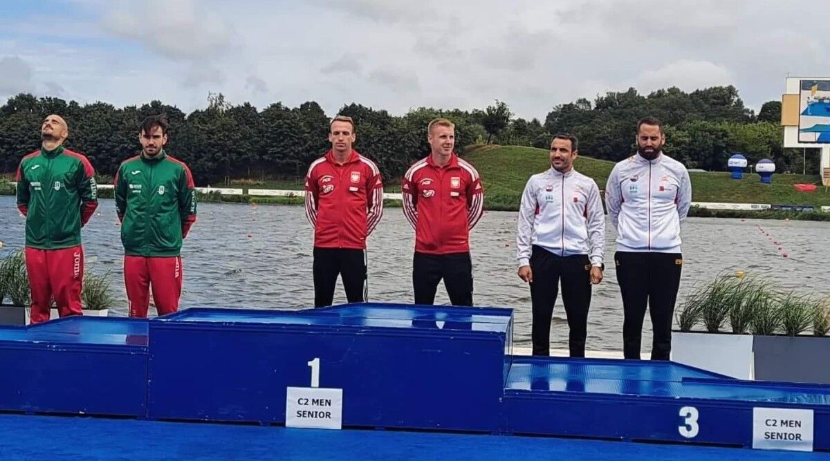 Tono Campos y Diego Romero, en el podio del europeo de Poznan